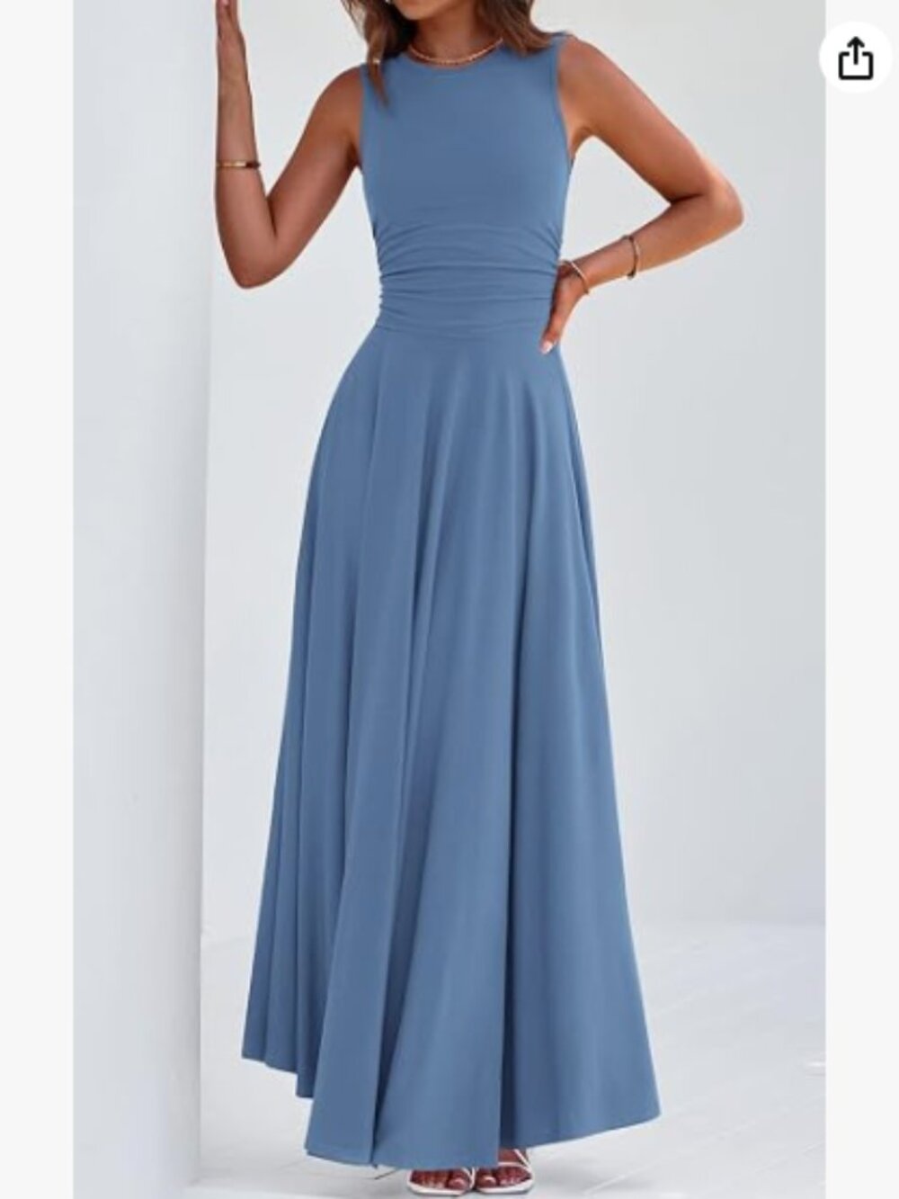 PrettyGarden Summer Maxi Dress - Sleeveless A Line Flowy Long Casual